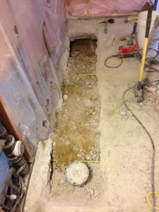 Bathtub Conversion - Post Tension Cables During Demolition