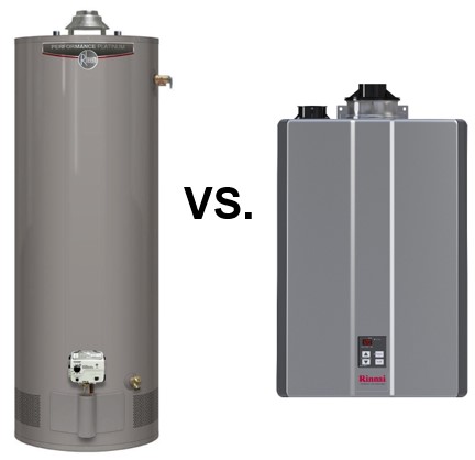 tank vs tankless hot water heaters