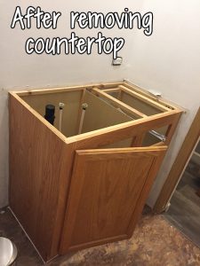 Bathroom Countertop Removed