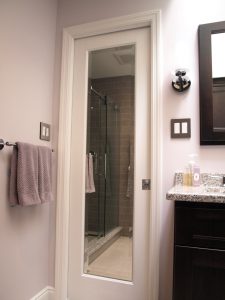 Mirrored Bathroom Pocket Door