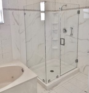 Cultured marble shower liner