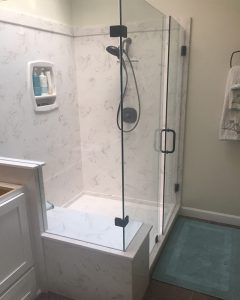 Cultured marble shower liner