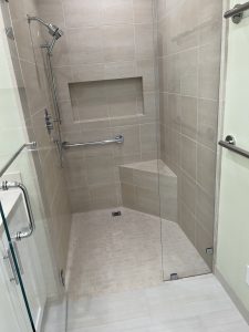 Tiled Curbless Shower