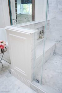 Shower Knee Wall with Bench Seat
